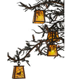 48"W Lodge Pine Branch 8 Lt Chandelier