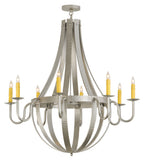 48"W Barrel Stave Metallo 8 Lt Contemporary Chandelier