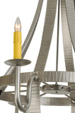 48"W Barrel Stave Metallo 8 Lt Contemporary Chandelier