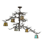 45"W Pine Branch Valley View 6 Lt Lodge Chandelier