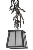 5.5"Sq Lodge Pine Branch Mini Pendant
