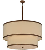 36"W Cilindro 2 Tier Textrene Traditional Pendant