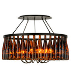 38"W Tuscan Vineyard Estate 36 Wine Bottle Chandelier