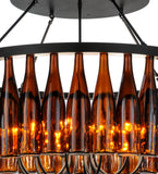 38"W Tuscan Vineyard Estate 36 Wine Bottle Chandelier