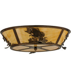 22"W Wildlife Leaping Bass Flushmount