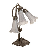 16"H Grey Pond Lily 3 Lt Table Lamp