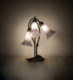 16"H Grey Pond Lily 3 Lt Table Lamp