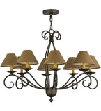 40"W Sienna 8 Lt W/Fabric Shades Victorian Chandelier