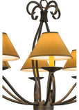 40"W Sienna 8 Lt W/Fabric Shades Victorian Chandelier