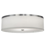 20"W Cilindro Modern Fabric Flushmount