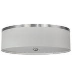 20"W Cilindro Modern Fabric Flushmount