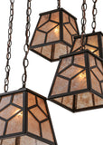 27"W Diamond Mission 6 Lt Cascading Pendant