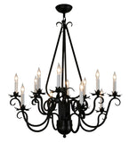 30"W Caleb 12 Lt Chandelier