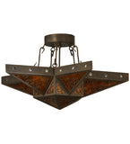 36"W Mission Star Semi-Flushmount