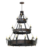 72"W Costello 21 Lt W/Up and Downlights Three Tier Gothic Chandelier