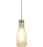 5"W Milk Bottle Contemporary Pendant