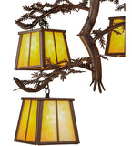 28"W Pine Branch 4 Lt Lodge Chandelier