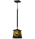 7"Sq Deer Wildlife Lodge Pendant