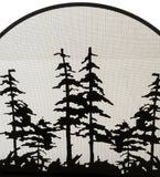 50"W X 34"H Tall Pines Arched Folding Fireplace Screen