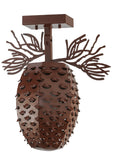 14"W Stoneycreek Pinecone Semi-Flushmount