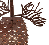 14"W Stoneycreek Pinecone Semi-Flushmount