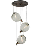 36"W Euri Tanta Pouring 3 Lt Cascading Contemporary Pendant