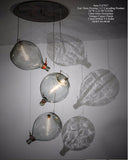 36"W Euri Tanta Pouring 3 Lt Cascading Contemporary Pendant