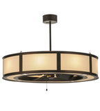 44.5"W Smythe Beige Linen W/Up & Downlights Chandel-Air Fan
