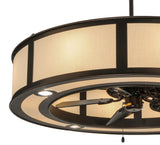 44.5"W Smythe Beige Linen W/Up & Downlights Chandel
