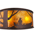 26"W Canoe At Lake Flushmount