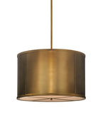 36"W Cilindro Drum Modern LED Pendant