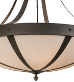 42"W Urban Spoked Contemporary Semi-Flushmount