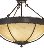 24"W Barbed Wire Rustic Semi-Flushmount