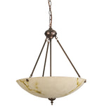 20"W Corinth White Marble Traditional Inverted Pendant