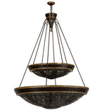 45"W Fleur-De-Lis Two Tier Victorian Inverted Pendant