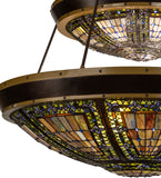 45"W Fleur-De-Lis Two Tier Victorian Inverted Pendant