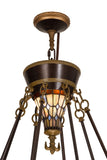 45"W Fleur-De-Lis Two Tier Victorian Inverted Pendant