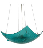26"W Metro Fusion Aquamarine Crinkle Contemporary Inverted Pendant