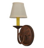 5"W Jenna W/Fabric Shade Victorian Wall Sconce