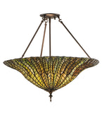 24"W Tiffany Lotus Leaf Semi-Flushmount