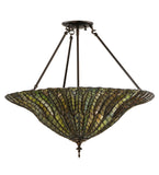 24"W Tiffany Lotus Leaf Semi-Flushmount