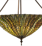 24"W Tiffany Lotus Leaf Semi-Flushmount