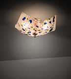 18"Sq Metro Fusion Tossalad Contemporary Flushmount