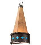 8"W Teepee Regalia Southwest Wall Sconce