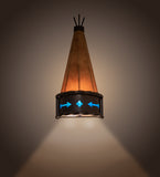 8"W Teepee Regalia Southwest Wall Sconce