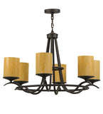 39"W Octavia 6 Lt Lodge Chandelier