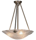 20"W Metro Fusion Branches W/Maple Leaves Semi-Flushmount