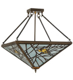 21"Sq Backyard Friends Wildlife Semi-Flushmount