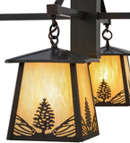 38"W Mountain Pine 4 Lt Chandelier