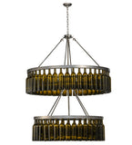 46"W Tuscan Vineyard Estate 80 Wine Bottle Two Tier Chandelier